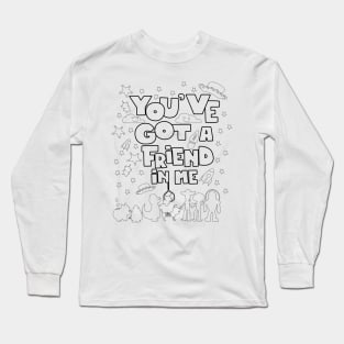 color your own friendship Long Sleeve T-Shirt